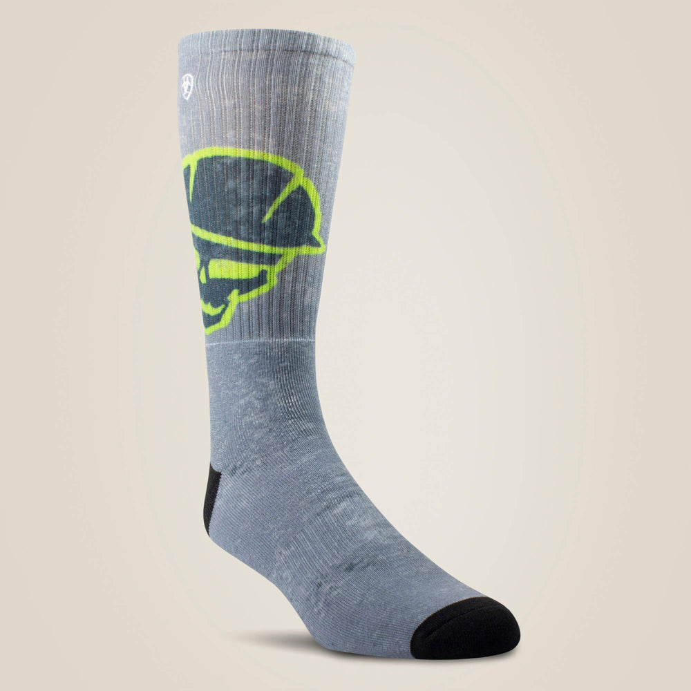 Roughneck Graphic Crew Work Sock 2 Pair Multi Color Pack