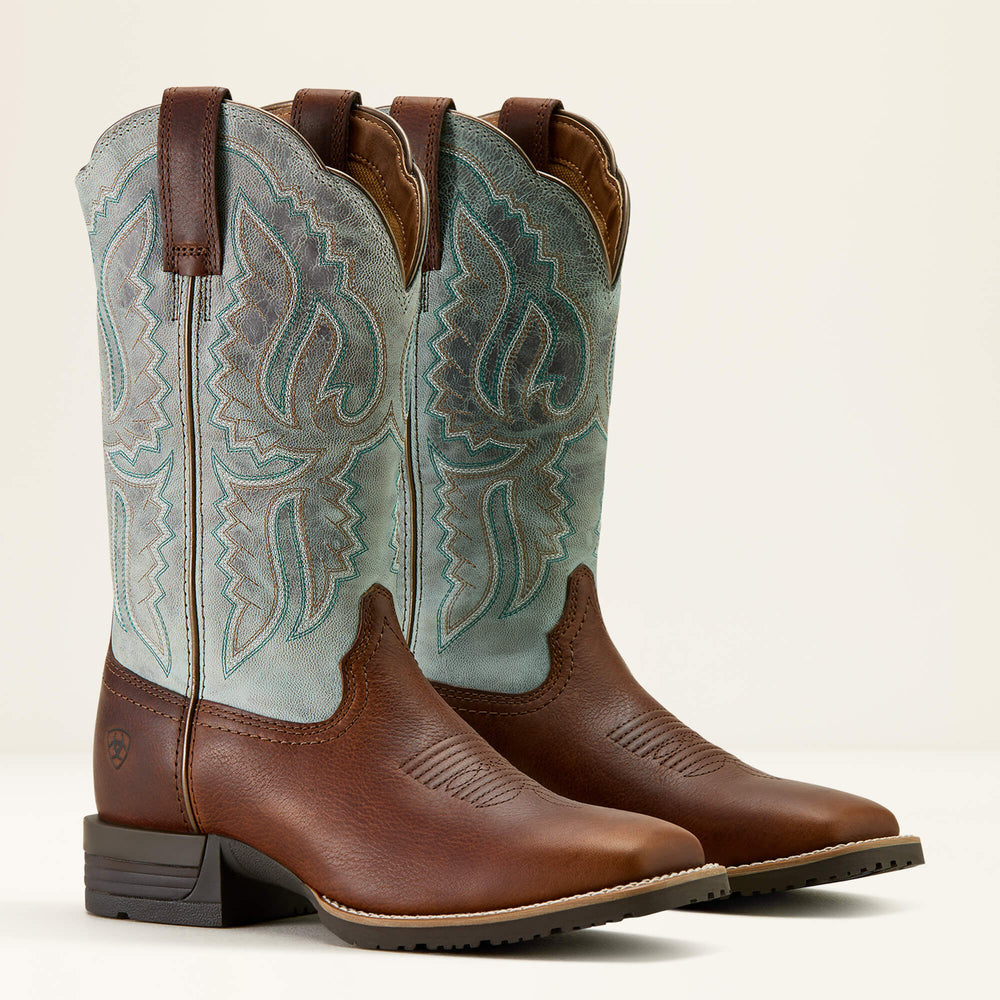 Hybrid Ranchwork Wide Square Toe Western Boot