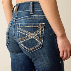 R.E.A.L. Mid Rise Stretch Entwined Festival Boot Cut Jean