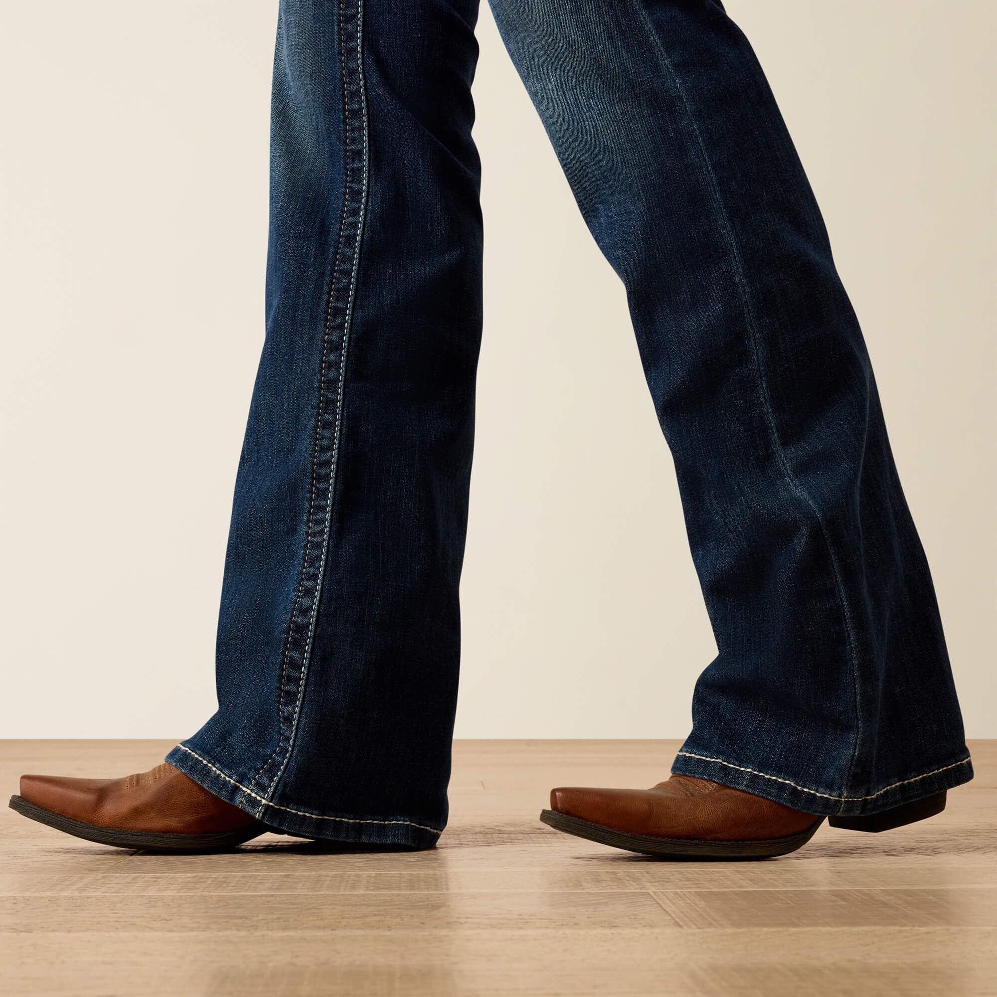 R.E.A.L. Mid Rise Stretch Entwined Festival Boot Cut Jean