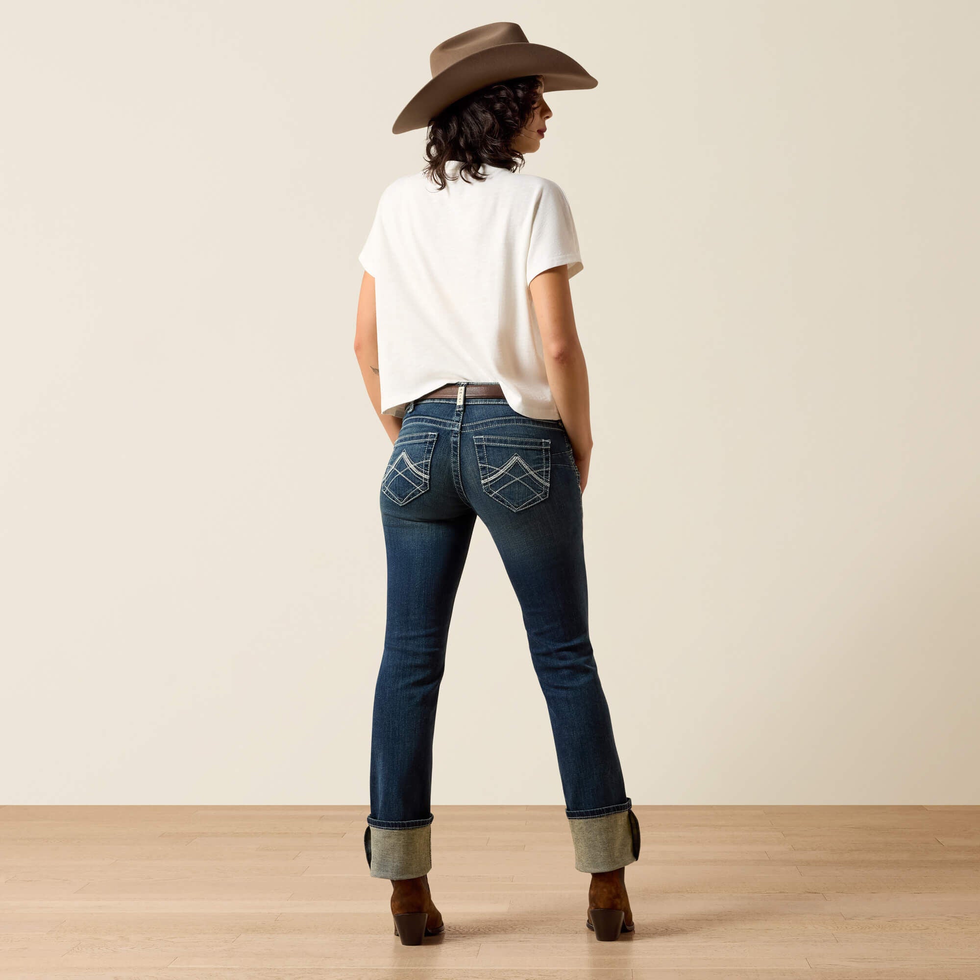 R.E.A.L. Mid Rise Stretch Icon Stackable Straight Leg Jean