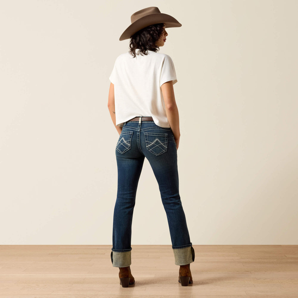 R.E.A.L. Mid Rise Stretch Icon Stackable Straight Leg Jean