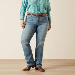 Mid Rise Alessia Straight Leg Jean