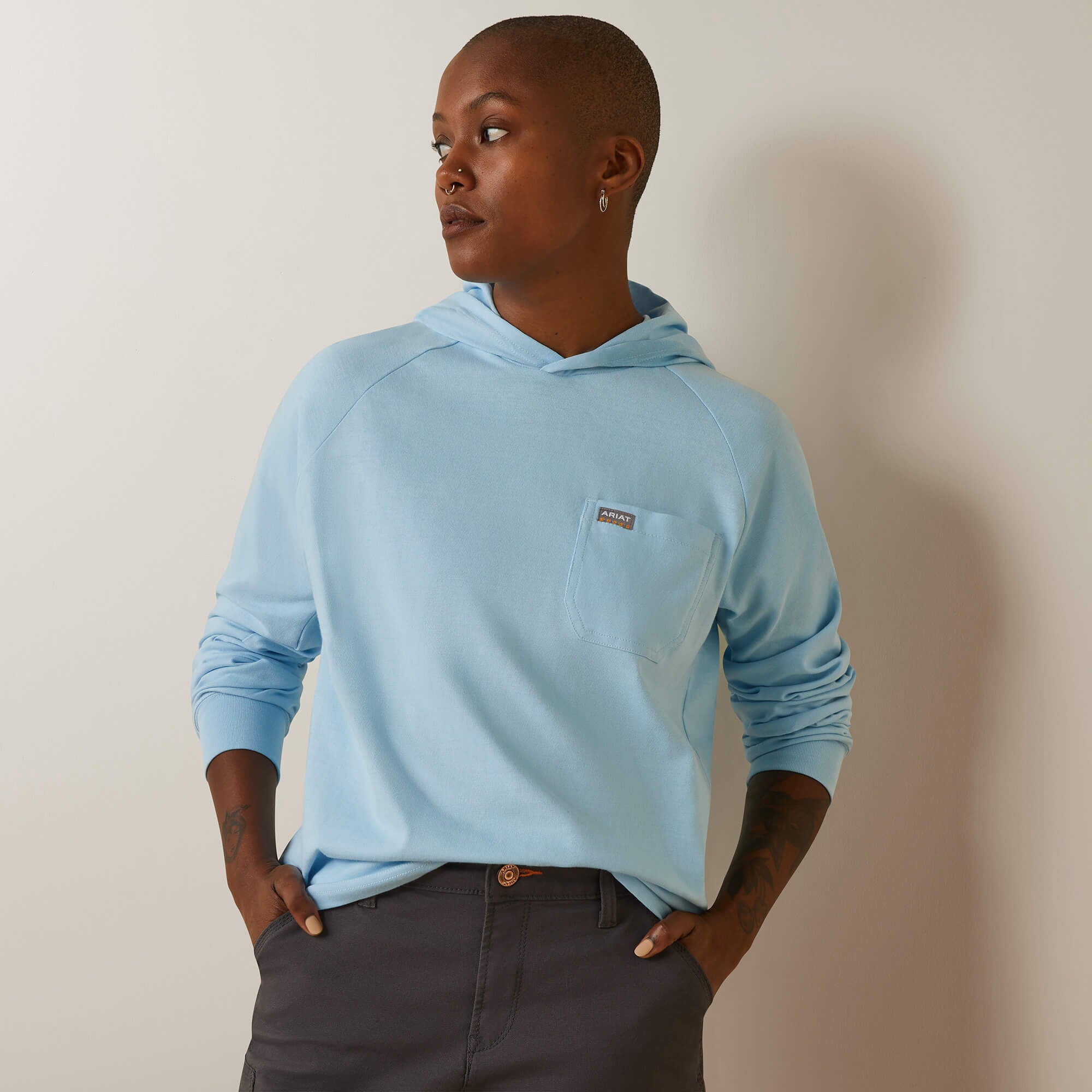 Rebar Cotton Strong Hooded T-Shirt