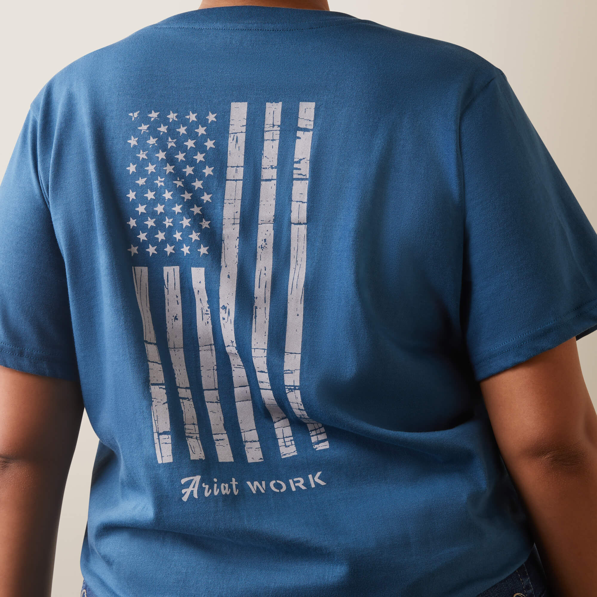 Rebar Cotton Strong American Flag Graphic T-Shirt