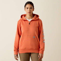 Rebar Lightweight Logo 1/2 Zip Hoodie