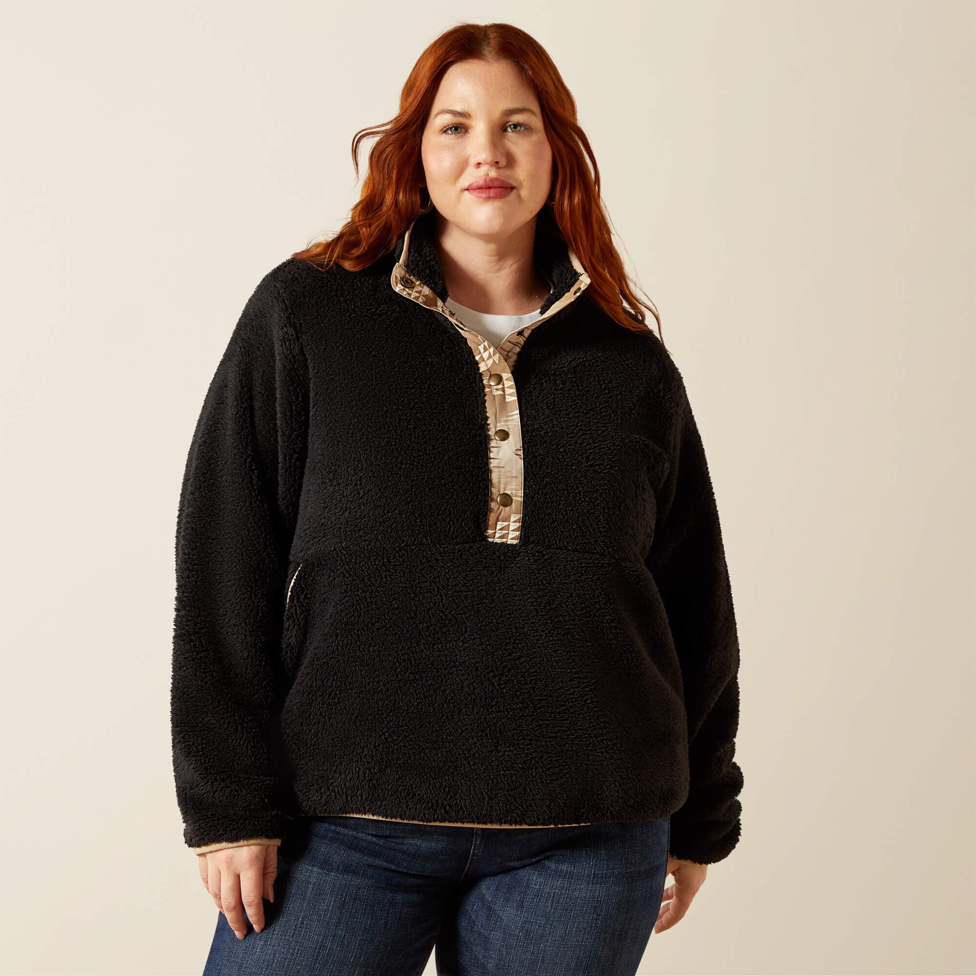 Berber Snap Front Sweatshirt