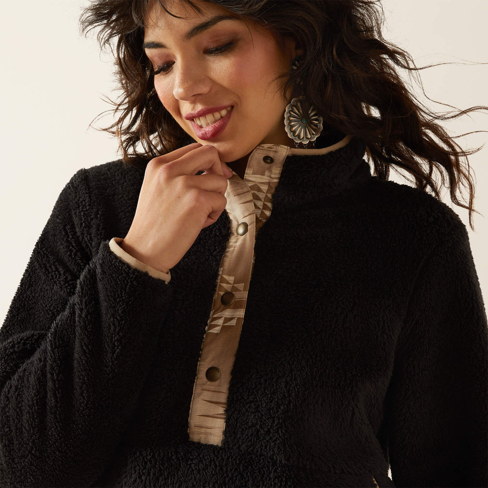 Berber Snap Front Sweatshirt