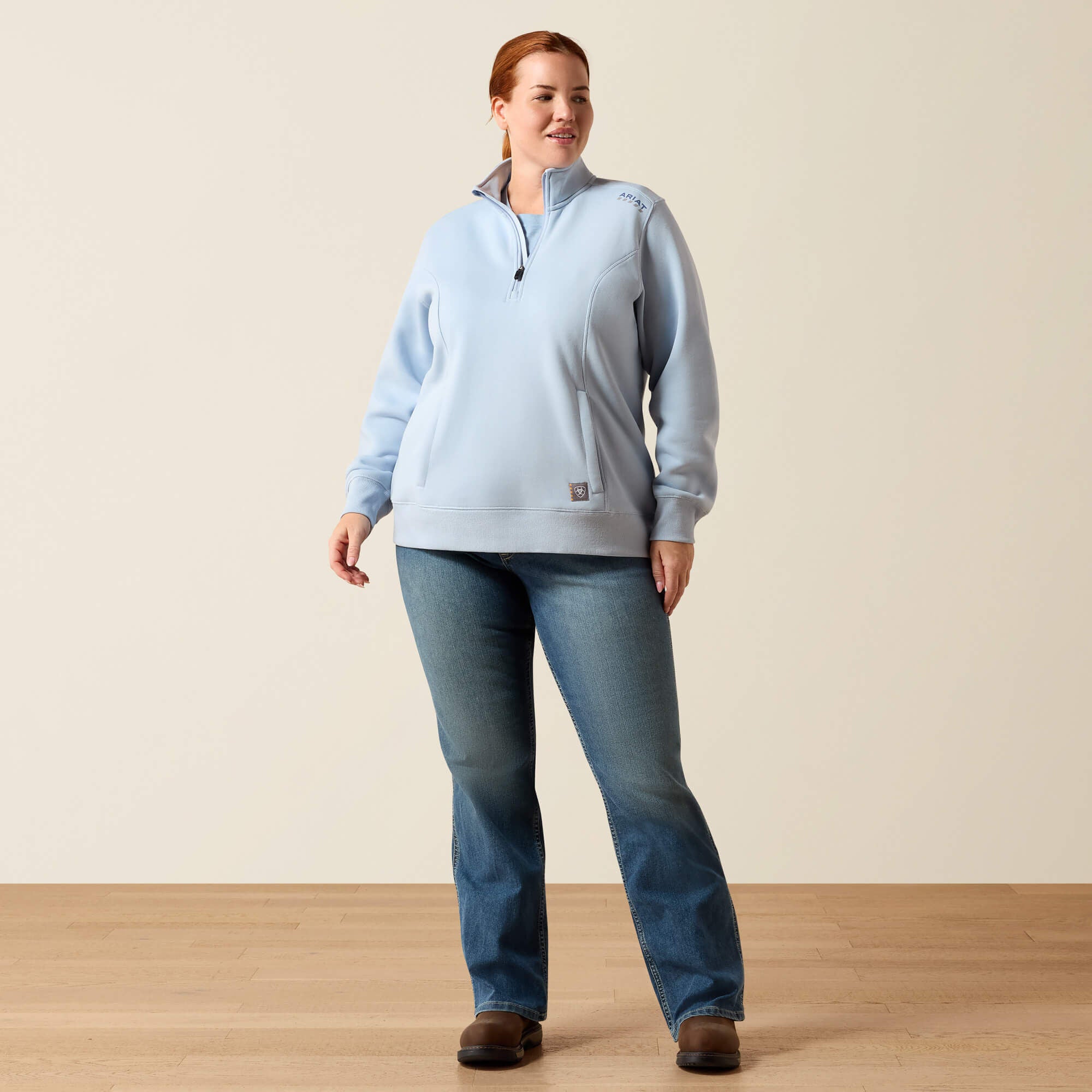 Rebar Lightweight Mock 1/2 Zip Sweatshirt