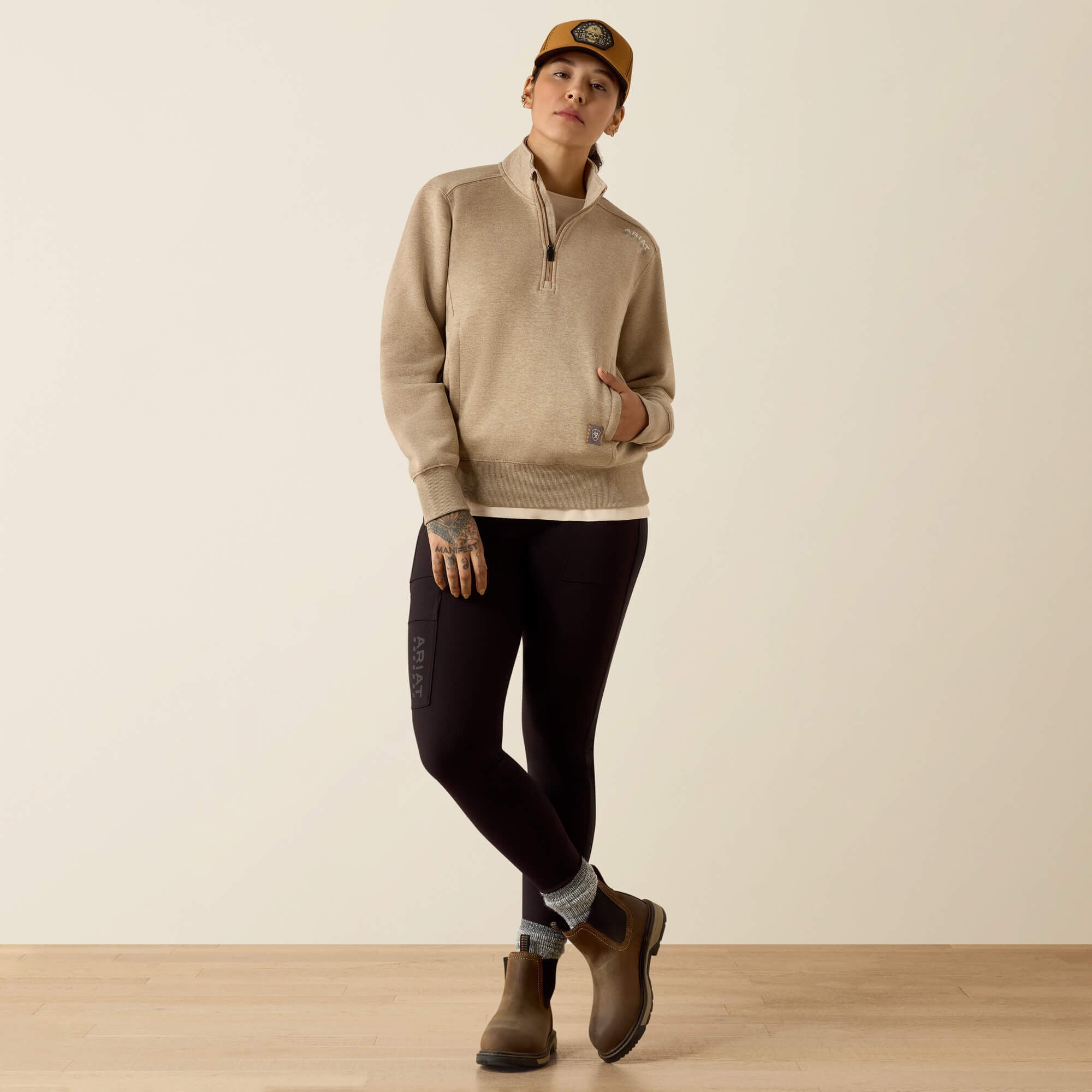 Rebar Lightweight Mock 1/2 Zip Sweatshirt