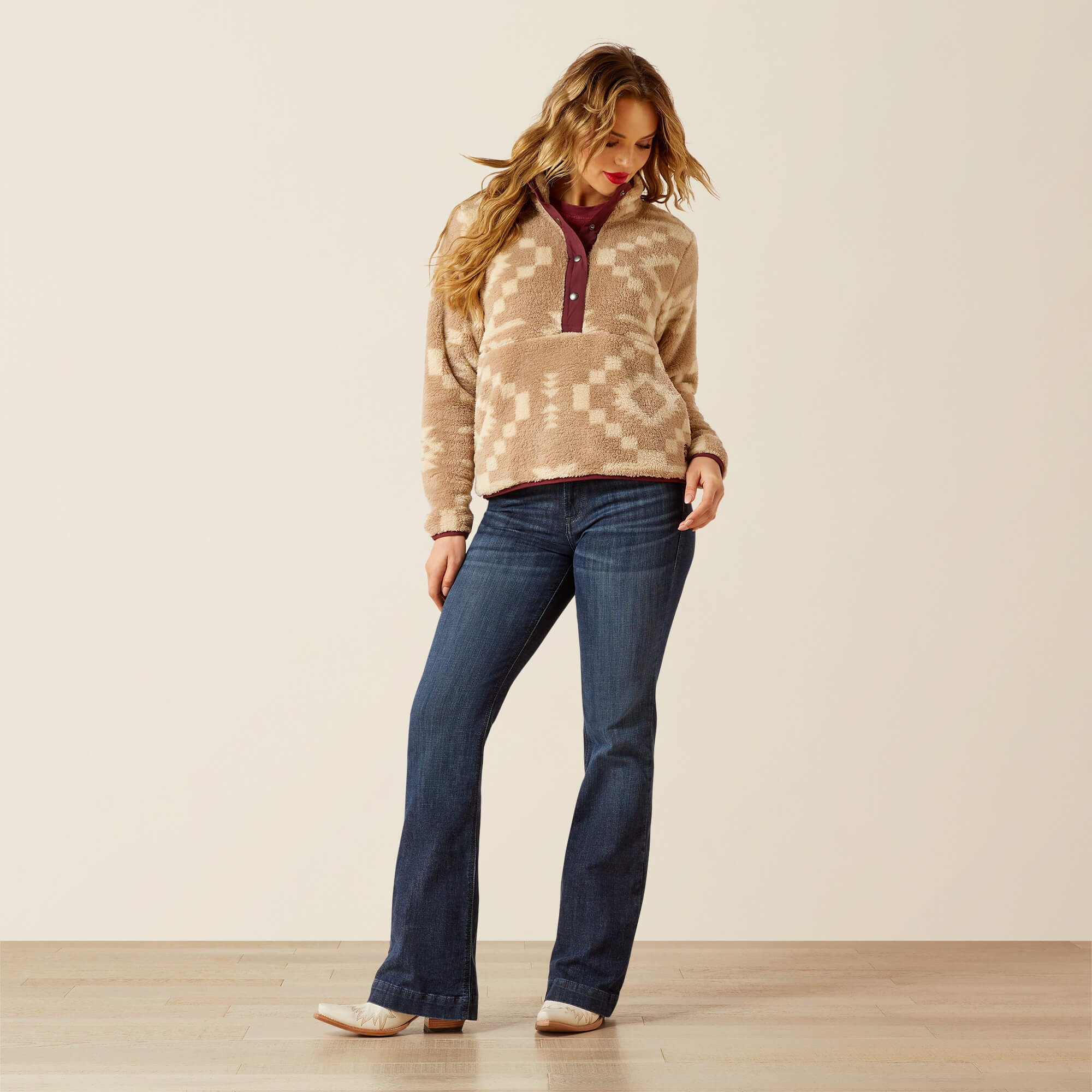 Berber Snap Front Sweatshirt