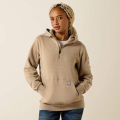 Rebar Lightweight Logo 1/2 Zip Hoodie