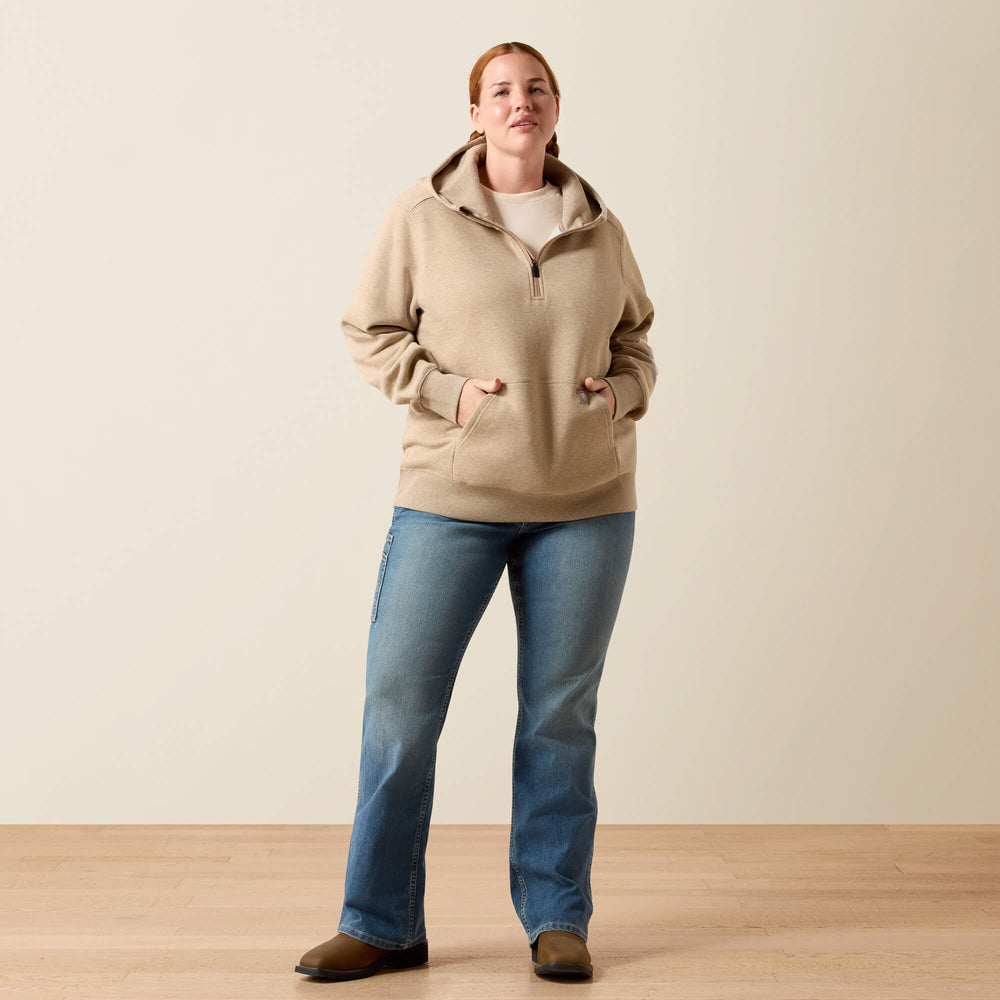 Rebar Lightweight Logo 1/2 Zip Hoodie