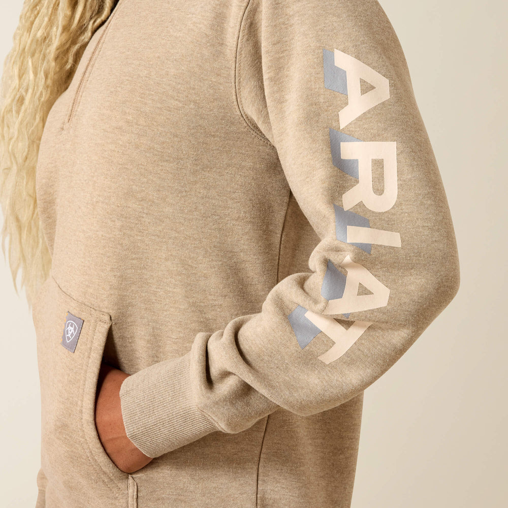 Rebar Lightweight Logo 1/2 Zip Hoodie