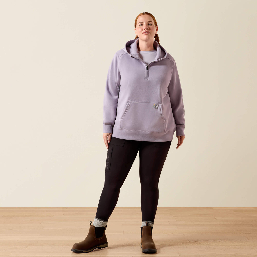 Rebar Lightweight Logo 1/2 Zip Hoodie