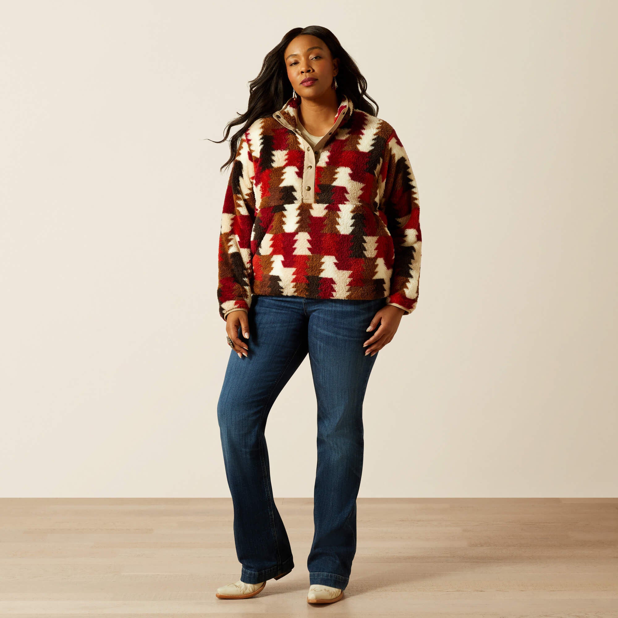 Berber Snap Front Sweatshirt