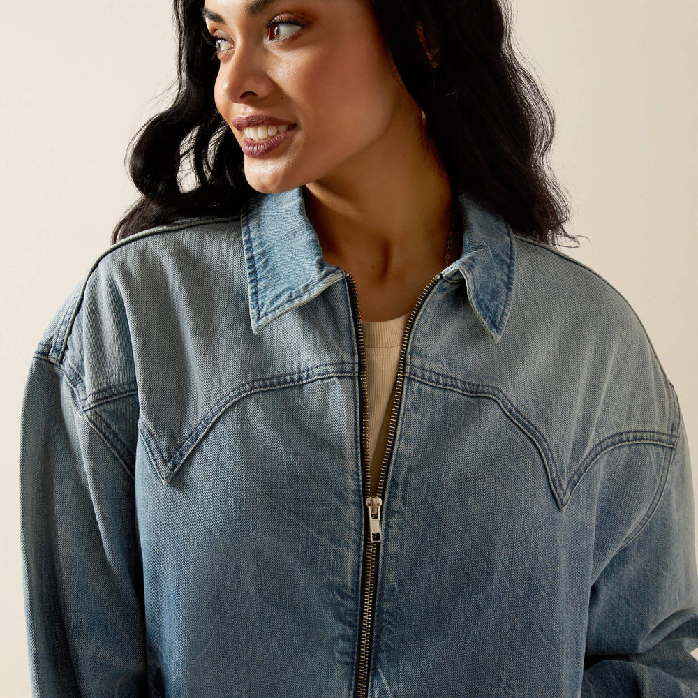 Cheyenne Denim Bomber Jacket