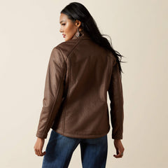 Ariat Logo Softshell Faux Leather Jacket