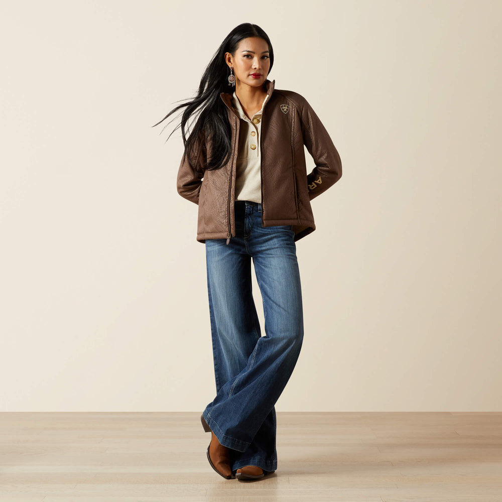 Ariat Logo Softshell Faux Leather Jacket