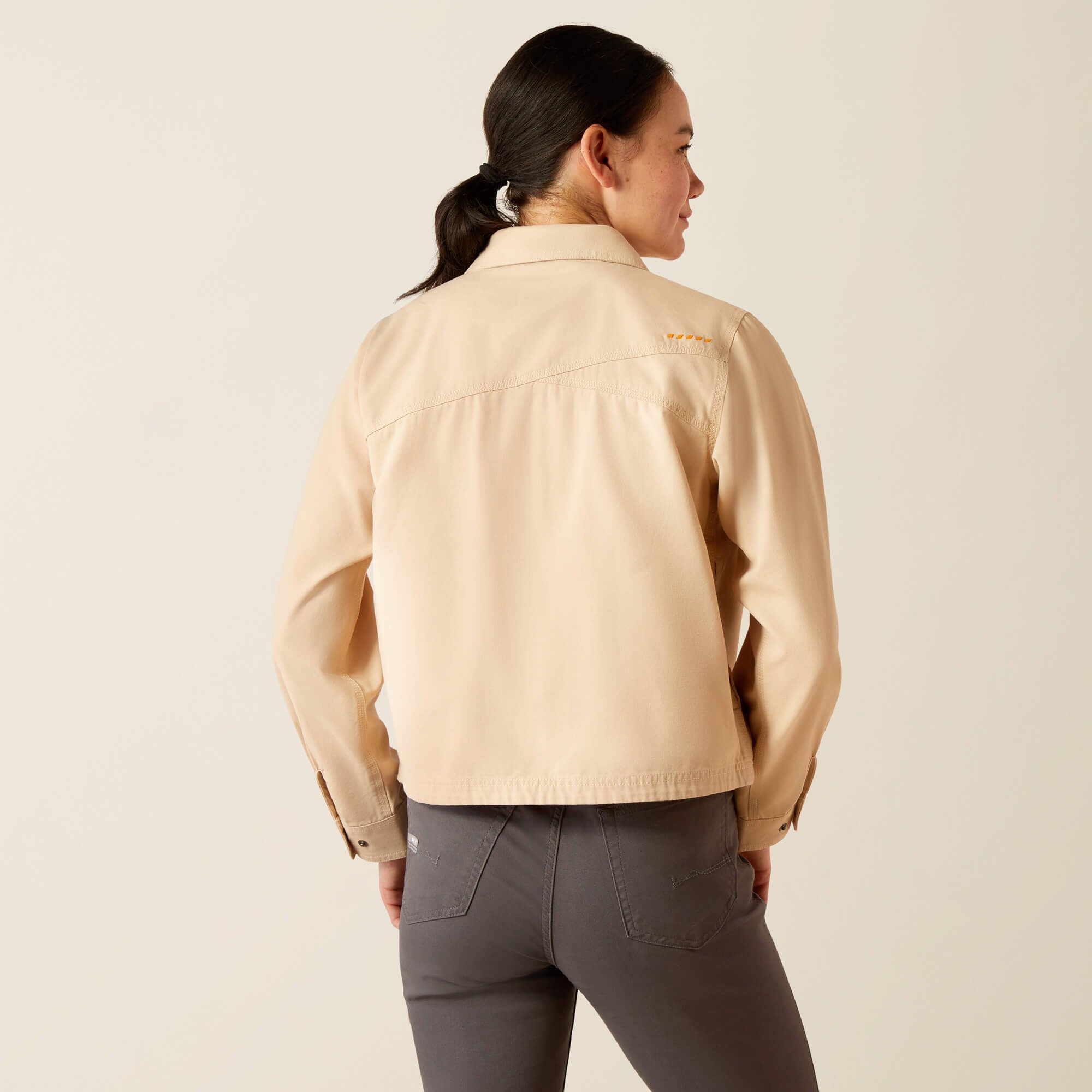 Rebar Cropped Woven Shirt Jacket