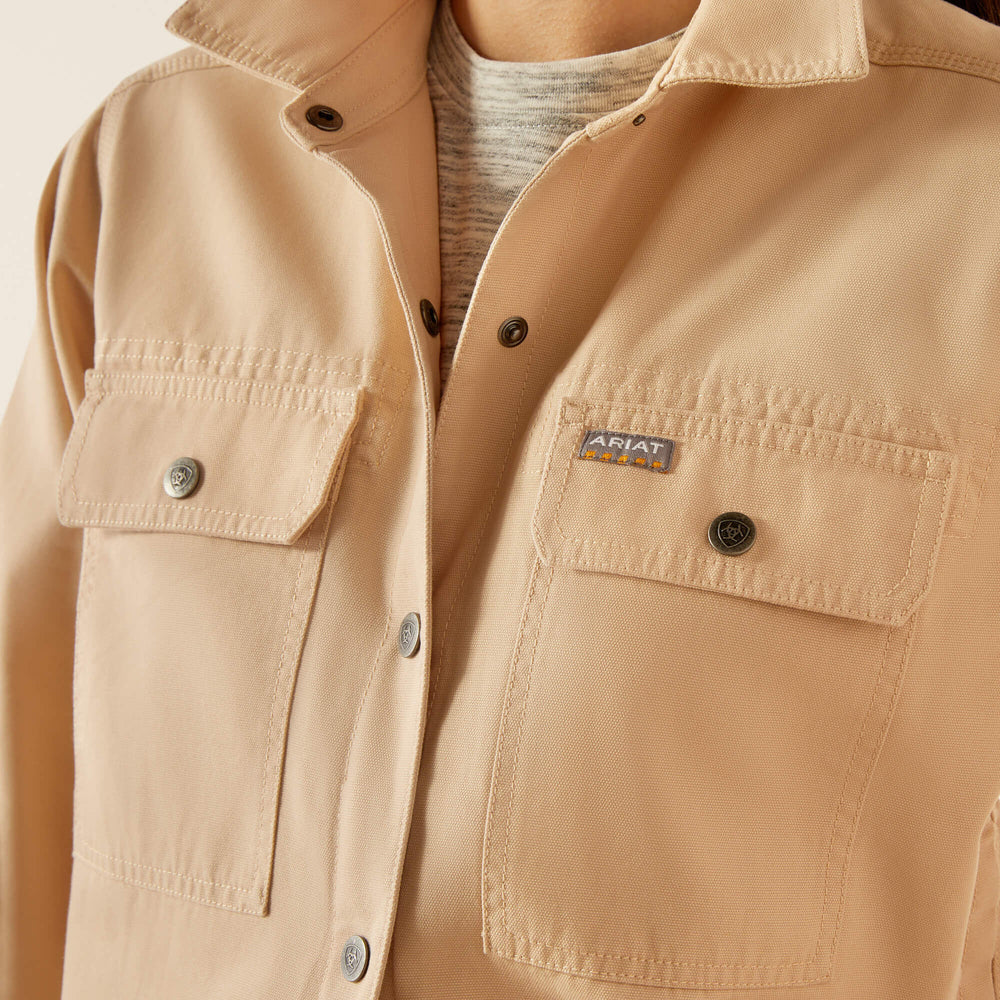 Rebar Cropped Woven Shirt Jacket