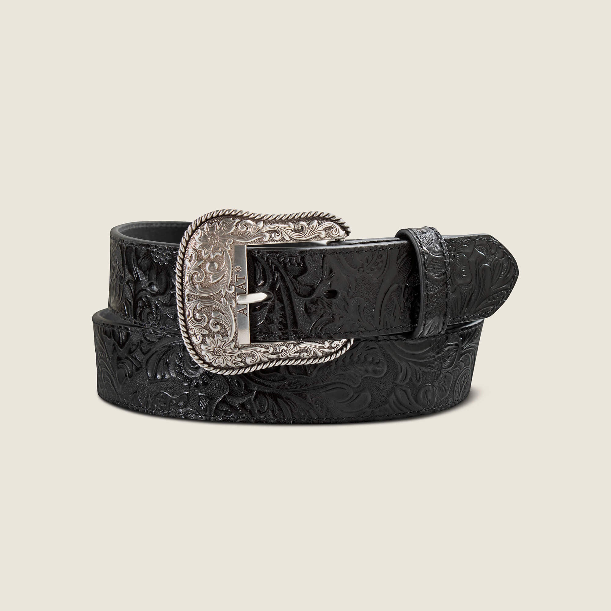 Floral Embossed Rope Belt