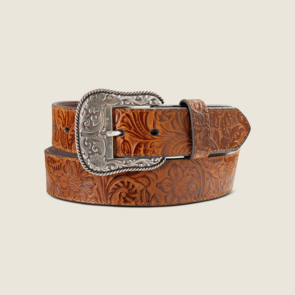 Floral Embossed Rope Belt