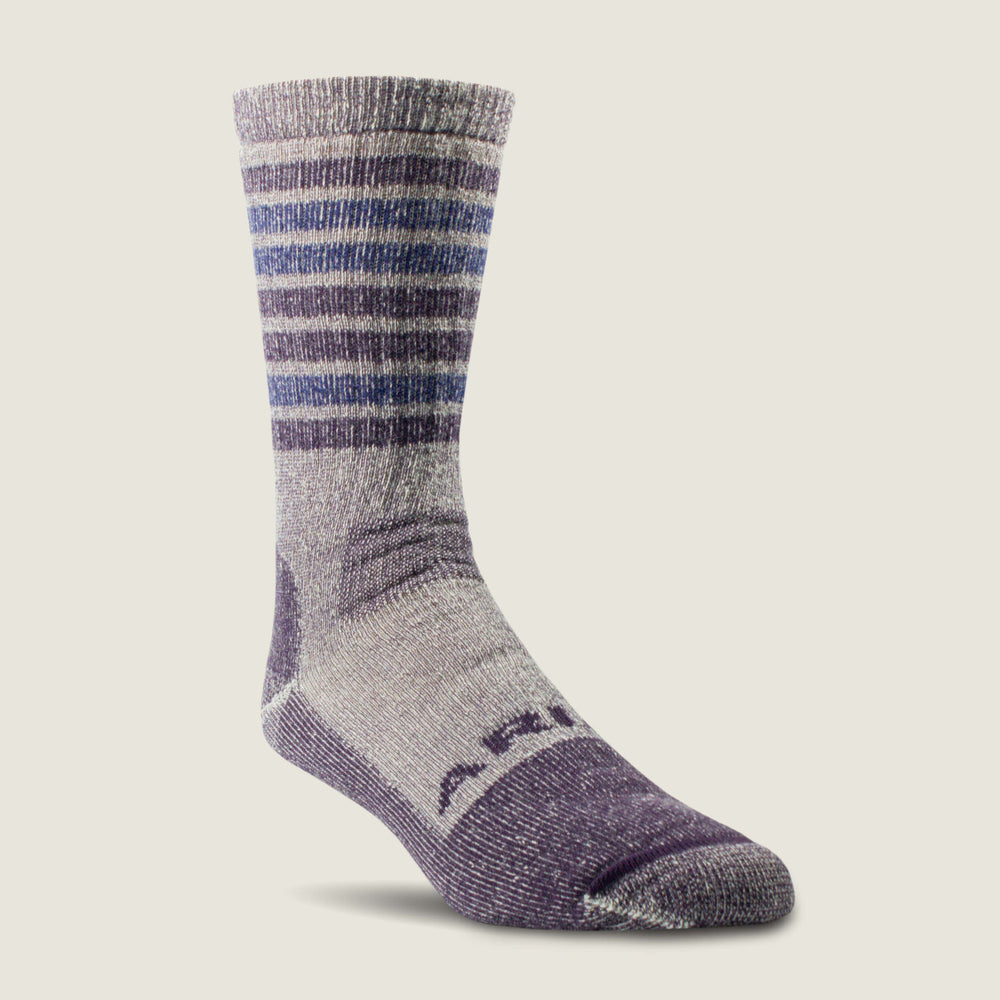 Midweight Merino Wool Blend Steel Toe Work Sock 2 Pair Multi Color Pack