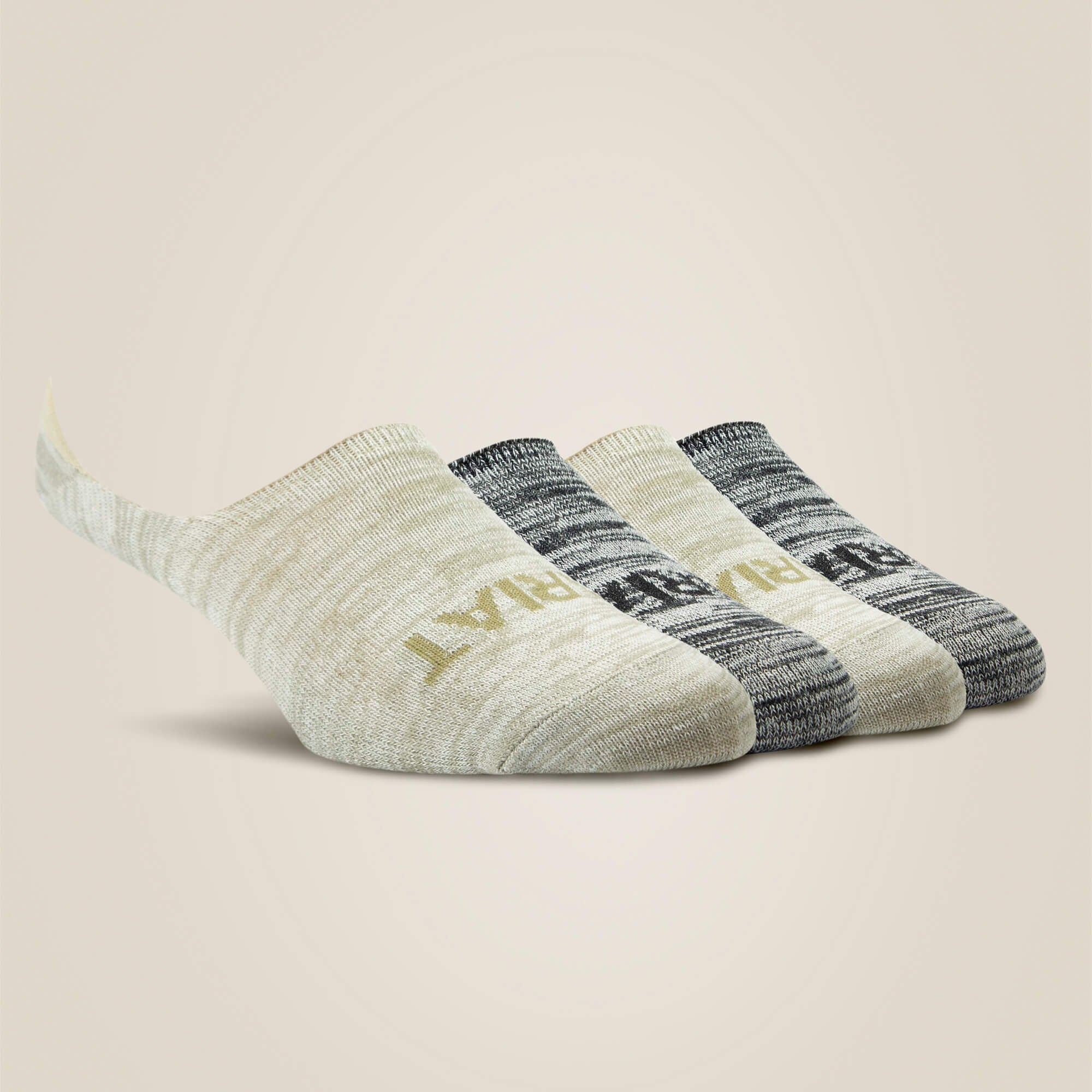 No Slip No Show Sock 4 Pair Multi Color Pack