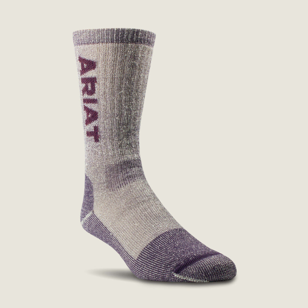 Midweight Merino Wool Blend Steel Toe Work Sock 2 Pair Multi Color Pack