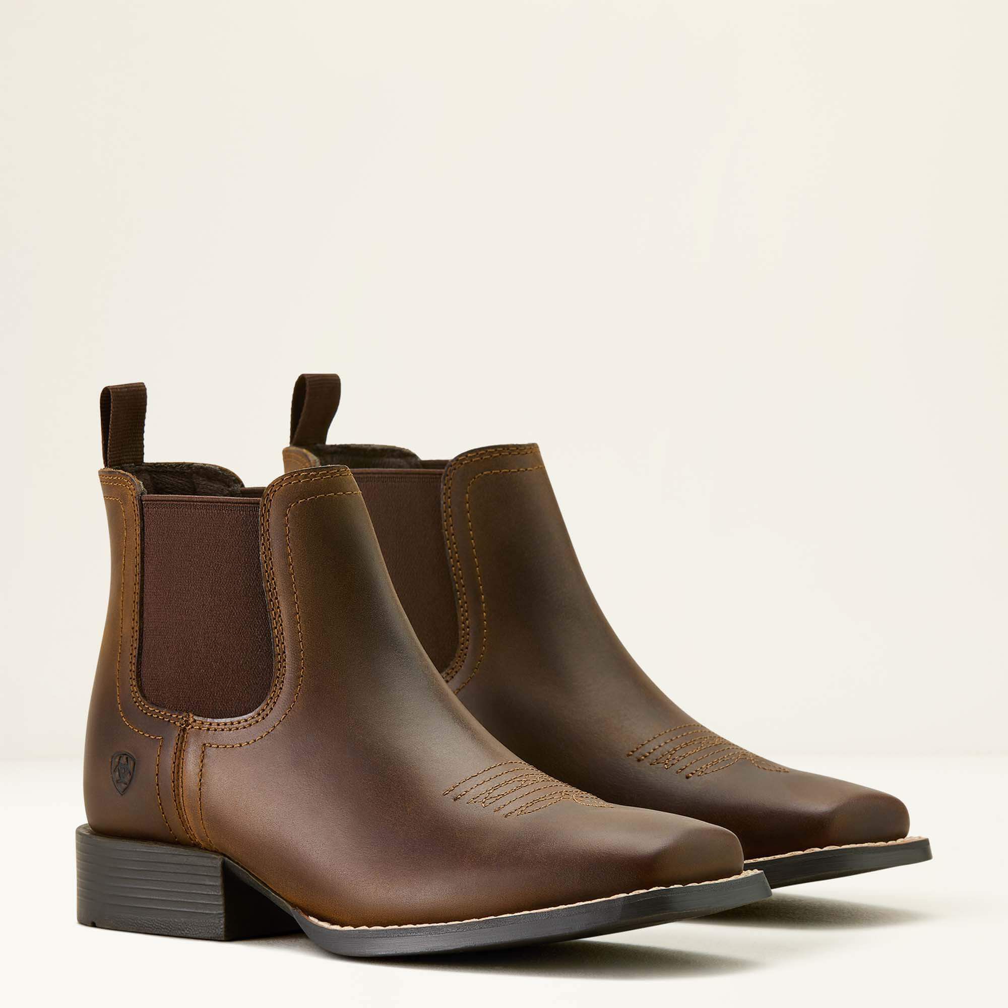 Booker Chelsea Wide Square Toe Western Boot