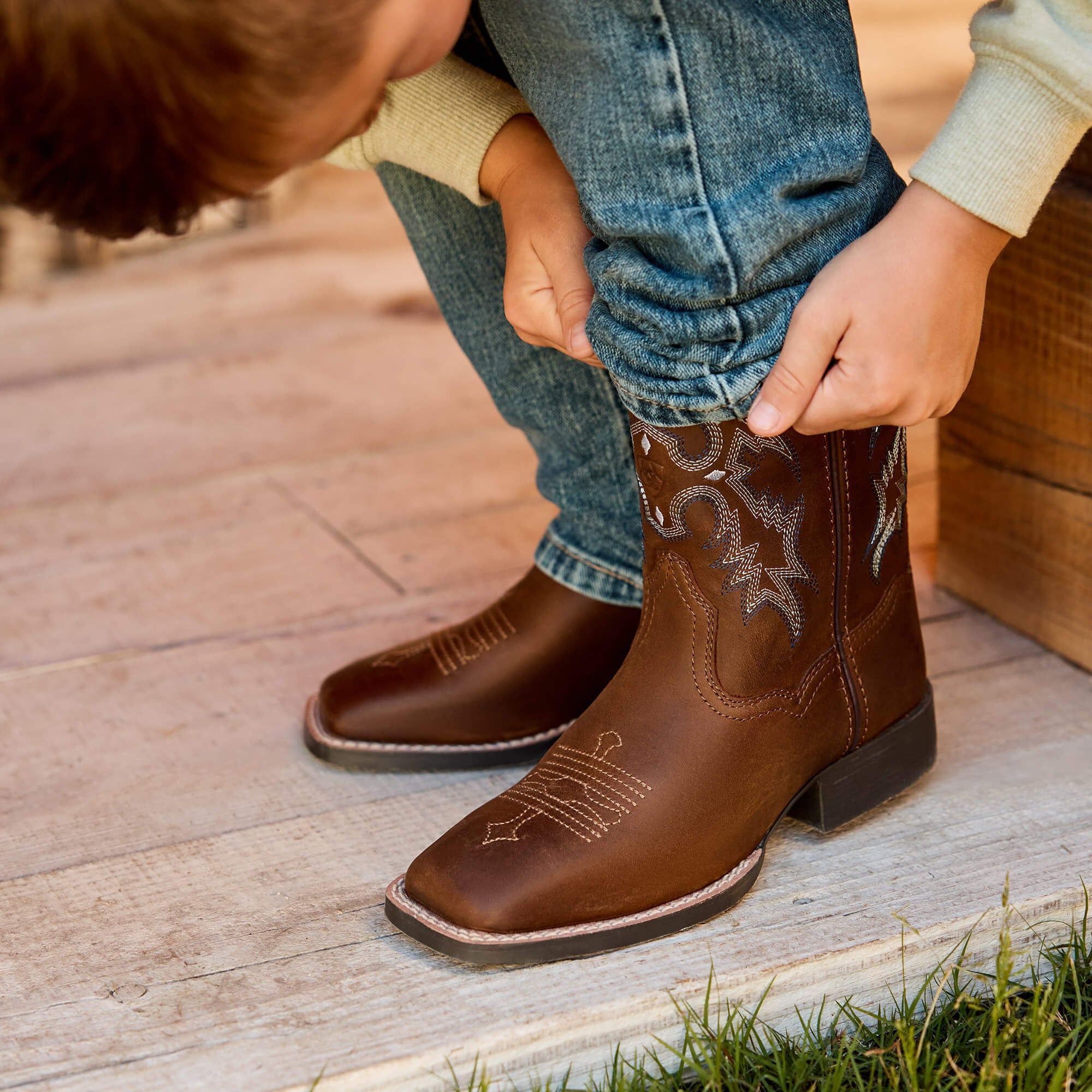Tombstone Wide Square Toe Western Boot