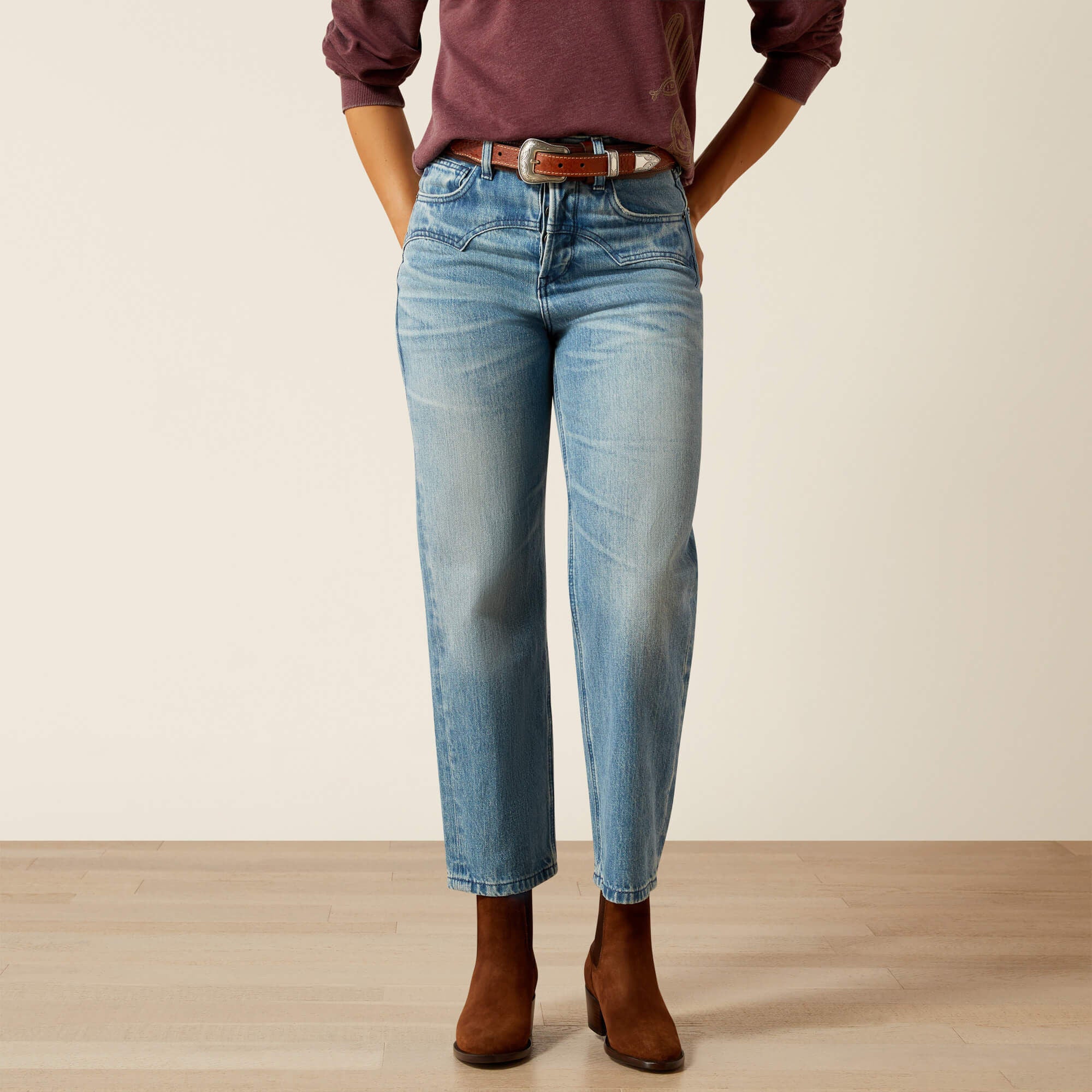 Ultra High Rise Cheyenne Yoke Tomboy Straight Leg Jean